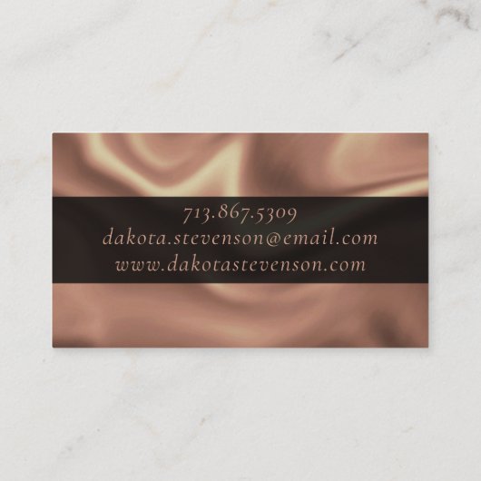 RPG Dice | Copper Fantasy Tafelblad Gamer Branding Visitekaartje (Achterkant)