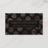 RPG Dice | Copper Fantasy Tafelblad Gamer Branding Visitekaartje (Voorkant)