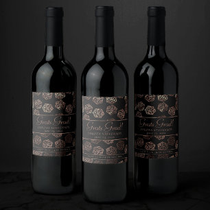 RPG Dice   Copper Fantasy Tafelblad Gamer Custom Wijn Etiket