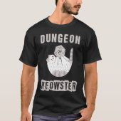 RPG Dice D20 Polyhedral uit Nerdy Dungeon Meowste T-shirt (Voorkant)