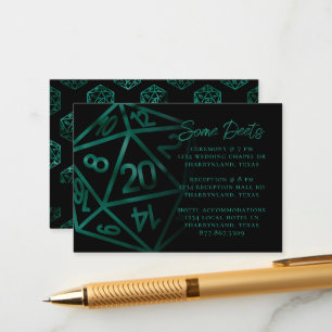 RPG Dice Emerald Fantasy Tabletop Gamer Details Informatiekaartje