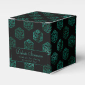 RPG Dice | Emerald Fantasy Tafelblad Gamer Custom Bedankdoosjes (Voorkant Zijde)