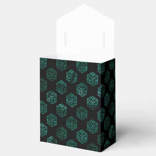 RPG Dice | Emerald Fantasy tafelblad Retro Gamer Bedankdoosjes (Geopend)
