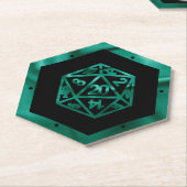 RPG Dice | Emerald Fantasy tafelblad Retro Gamer Kartonnen Onderzetters (Schuin)