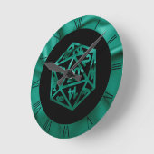 RPG Dice | Emerald Fantasy tafelblad Retro Gamer Ronde Klok (Hoek)