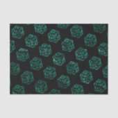 RPG Dice | Emerald Fantasy tafelblad Retro Gamer Tissuepapier (Voorkant)