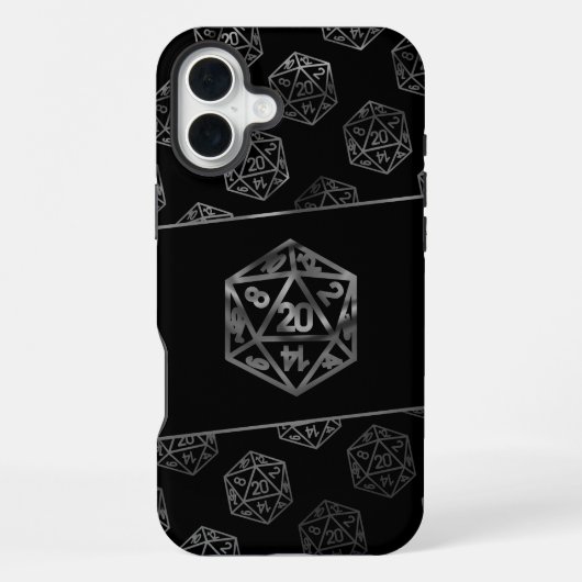 RPG Dice | Fantasy Old School Tafelblad Retro Game iPhone Hoesje (Achterkant)