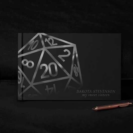 RPG Dice | Fantasy Retro Tafelblad PnP Gamer Custo Gastenboek