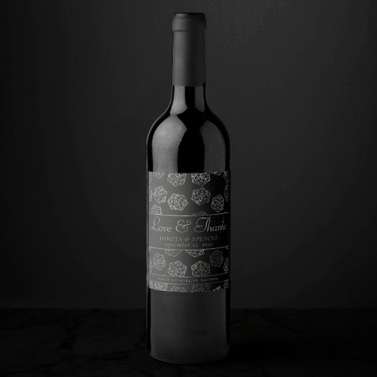 RPG Dice | Fantasy Retro Tafelblad PnP Gamer Custo Wijn Etiket