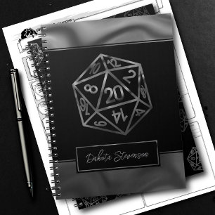 RPG Dice   Fantasy Tabletop Gamer Custom Character Notitieboek