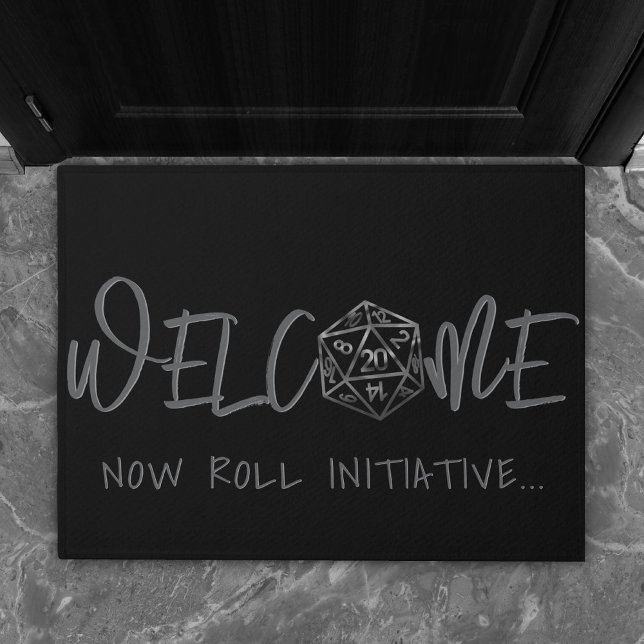 RPG Dice | Fantasy Tabletop Retro Gamer Welkom Deurmat (Creator heeft geüpload)