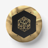 RPG Dice | Gold Fantasy Retro Tafelblad PnP Gamer Papieren Kommen (Voorkant)