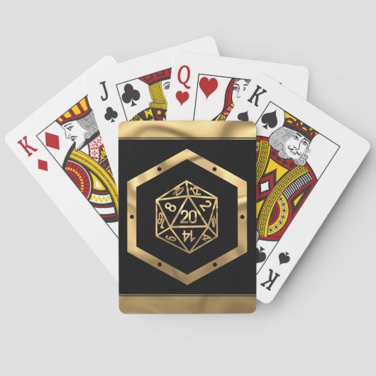RPG Dice | Gold Fantasy Retro Tafelblad PnP Gamer Pokerkaarten (Achterkant)