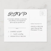 RPG Dice | Gold Fantasy Tabletop Gamer Event RSVP Uitnodiging Briefkaart (Achterkant)