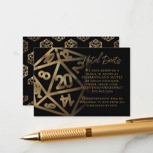 RPG Dice   Gold Fantasy Tabletop Gamer - Gegevens Informatiekaartje