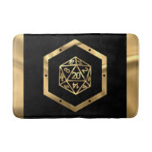 RPG Dice | Gold Fantasy Tabletop Retro PnP Gamer Badmat (Voorkant)