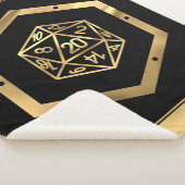 RPG Dice | Gold Fantasy Tabletop Retro PnP Gamer Sherpa Deken (3/4)