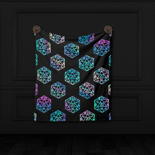 RPG Dice   Holo Fantasy Retro Tafelblad PnP Gamer Fleece Deken