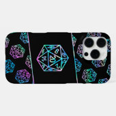 RPG Dice | Holo Fantasy Retro Tafelblad PnP Gamer iPhone Hoesje (Achterkant horizontaal)