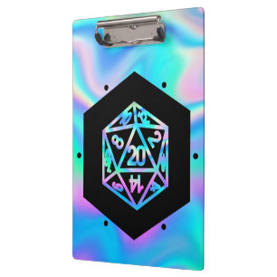 RPG Dice   Holo Fantasy Retro Tafelblad PnP Gamer Klembord