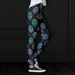 RPG Dice   Holo Fantasy Retro Tafelblad PnP Gamer Leggings