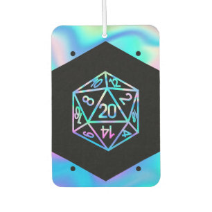 RPG Dice Holo Fantasy Retro Tafelblad PnP Gamer Luchtverfrisser