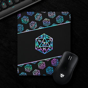 RPG Dice Holo Fantasy Retro Tafelblad PnP Gamer Muismat