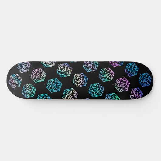 RPG Dice | Holo Fantasy Retro Tafelblad PnP Gamer Skateboard (Horizontaal)