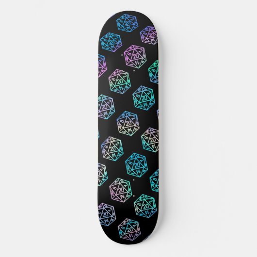 RPG Dice | Holo Fantasy Retro Tafelblad PnP Gamer Skateboard (Voorkant)