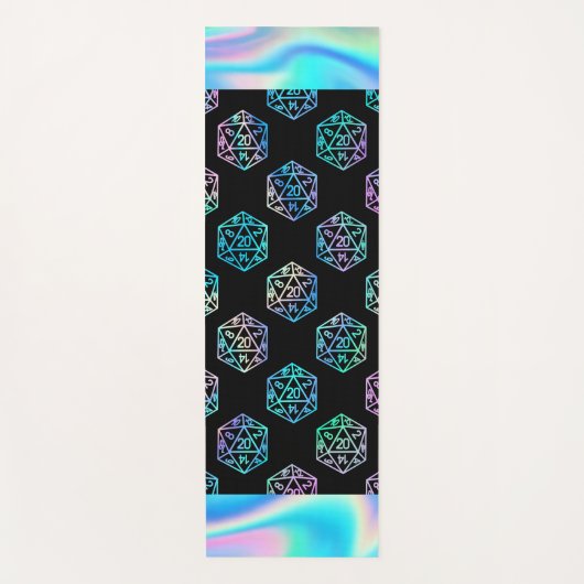 RPG Dice | Holo Fantasy Retro Tafelblad PnP Gamer Yogamat (Voorkant)