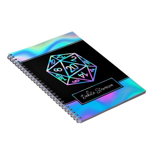 RPG Dice | Holo Fantasy tafelblad gamer karakter Notitieboek (Rechterzijde)