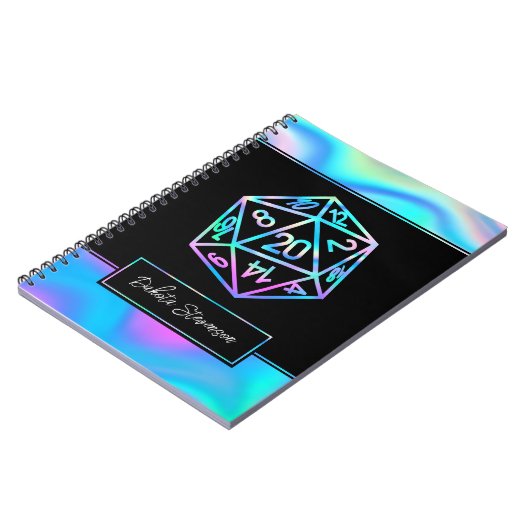 RPG Dice | Holo Fantasy tafelblad gamer karakter Notitieboek (Linkerzijde)