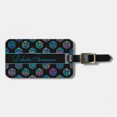 RPG Dice | Holo Fantasy Tafelblad PnP Gamer Custom Bagagelabel (Voorkant horizontaal)