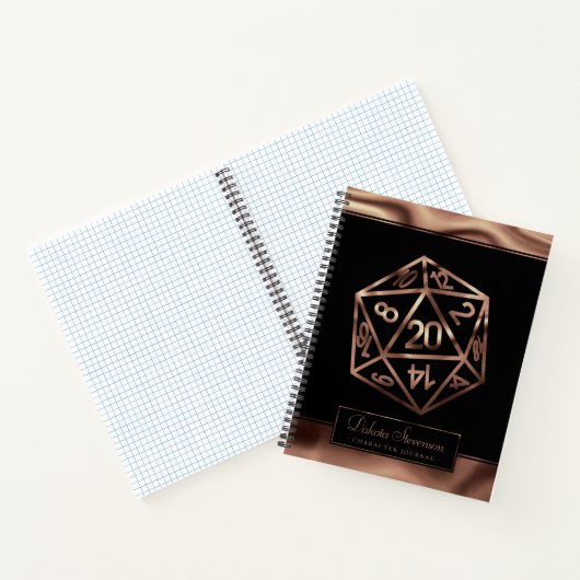 RPG Dice | Koper Tabletop PnP Gamer Graph Paper Notitieboek (Binnen)