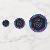 RPG Dice | Nebula Fantasy Retro Tabletop PnP Gamer Confetti (Achterkanten)