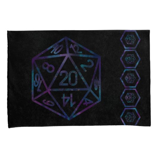 RPG Dice | Nebula Fantasy Retro Tabletop PnP Gamer Kussensloop (Voorkant-Rechts)