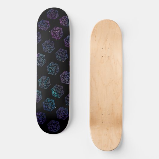 RPG Dice | Nebula Fantasy Retro Tabletop PnP Gamer Skateboard (Voorkant)