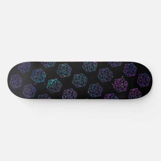 RPG Dice | Nebula Fantasy Retro Tabletop PnP Gamer Skateboard (Horizontaal)