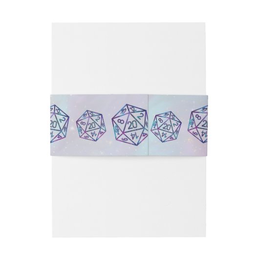 RPG Dice | Nebula Fantasy Retro Tabletop PnP Gamer Uitnodigingen Wikkel (Achterkant Voorbeeld)