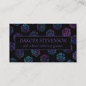 RPG Dice | Nebula Fantasy Tabletop Gamer Branding Visitekaartje (Voorkant)