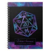 RPG Dice | Nebula Fantasy Tabletop Gamer-personage Notitieboek (Voorkant)