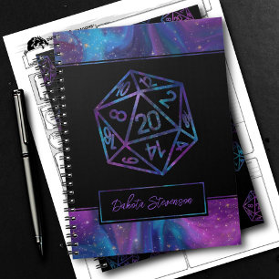 RPG Dice Nebula Fantasy Tabletop Gamer-personage Notitieboek