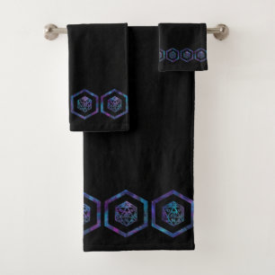 RPG Dice Nebula Fantasy Tabletop Retro PnP Gamer Bad Handdoek