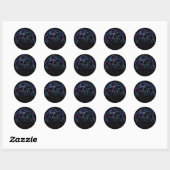 RPG Dice | Nebula Fantasy Tabletop Retro PnP Gamer Ronde Sticker (Vel)