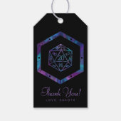 RPG Dice | Nebula Fantasy Tafelblad Gamer Custom Cadeaulabel (Voorkant)