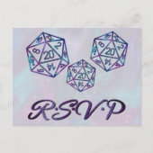 RPG Dice | Nebula Fantasy Tafelblad Gamer Meal RSV Uitnodiging Briefkaart (Voorkant)