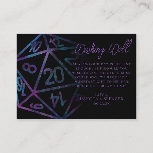 RPG Dice | Nebula Fantasy tafelblad Wishing Well Informatiekaartje (Voorkant)