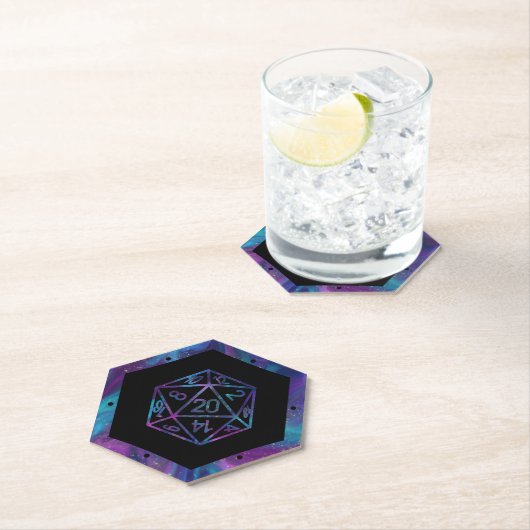 RPG Dice | Nebula Old School Tafelblad Roleplayer Kartonnen Onderzetters (Insitu)