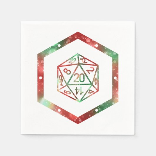 RPG Dice | XMAS Fantasy Retro Tafelblad PnP Gamer Servet (Voorkant)