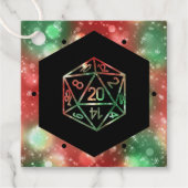 RPG Dice | XMAS Fantasy Tafelblad Gamer Custom Bedankjes Labels (Voorkant)